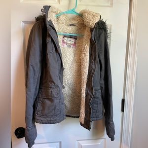 Grey winter jacket, small